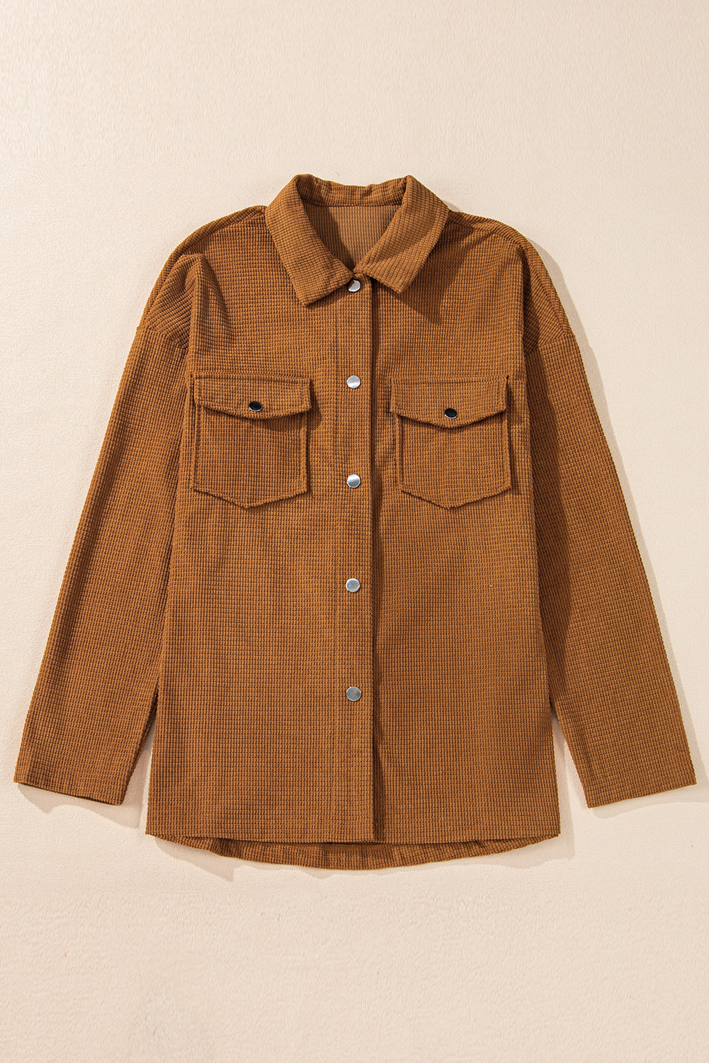 Brown Textured Shacket LT