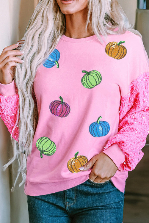 Sequin Pumpkin Tee LT