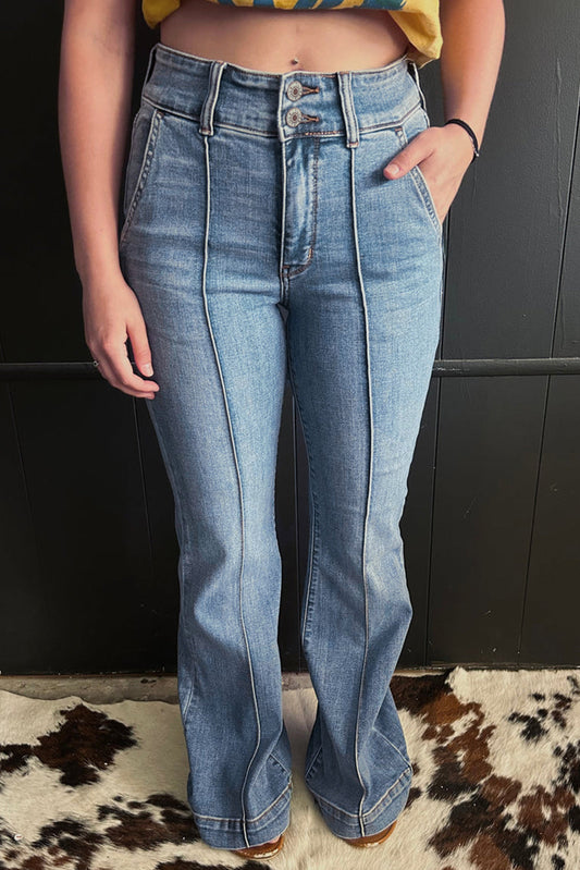 Double Button Bootcut Jeans LT