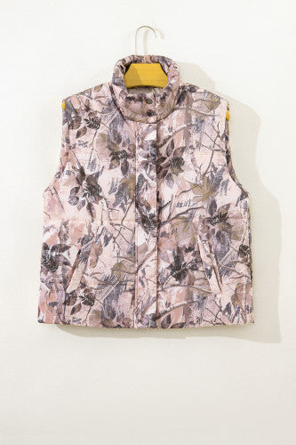 Brown Camo Puffer Vest