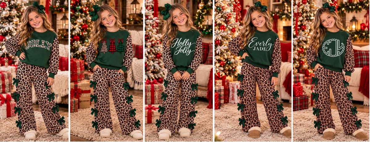 PREORDER-The Exclusive Holiday Custom Crewneck Bow Set