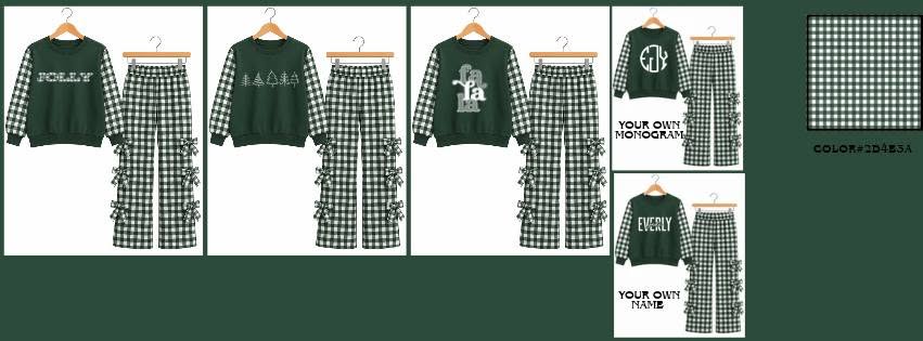 PREORDER-The Exclusive Holiday Custom Crewneck Bow Set