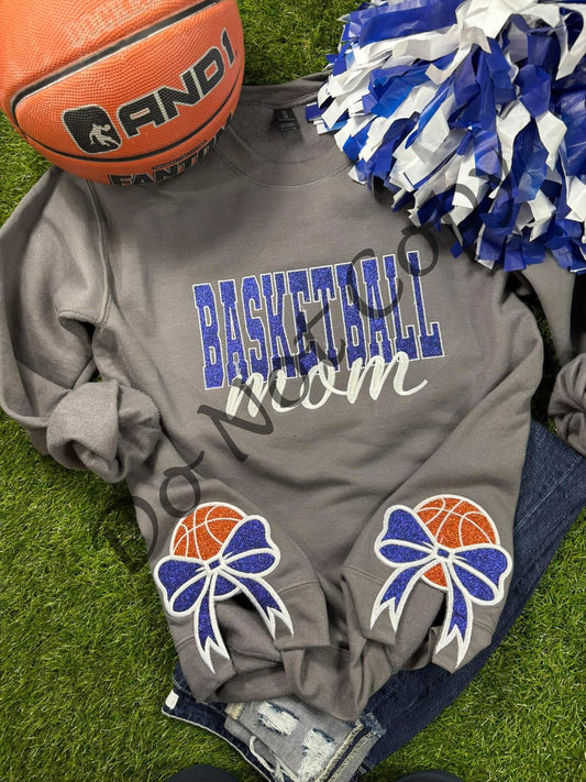 Custom Embroidered Sport Glitter Bow Sweatshirt LT