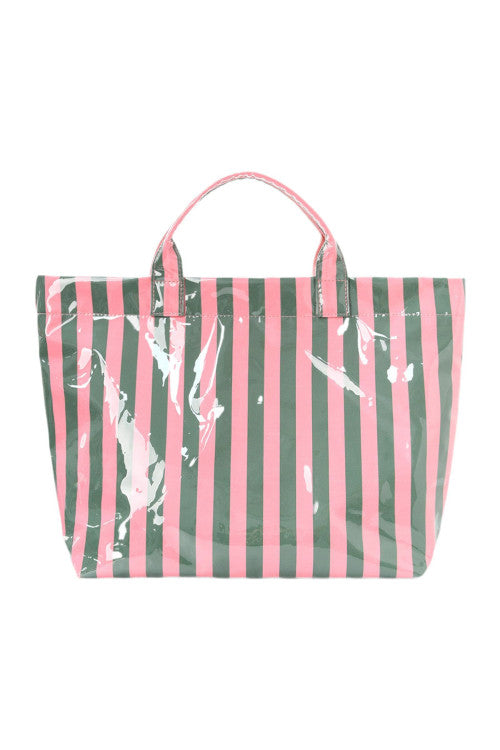 Glossy Striped Large Tote Bag *multiple styles* New RTS