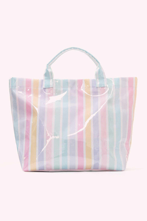 Glossy Striped Large Tote Bag *multiple styles* New RTS