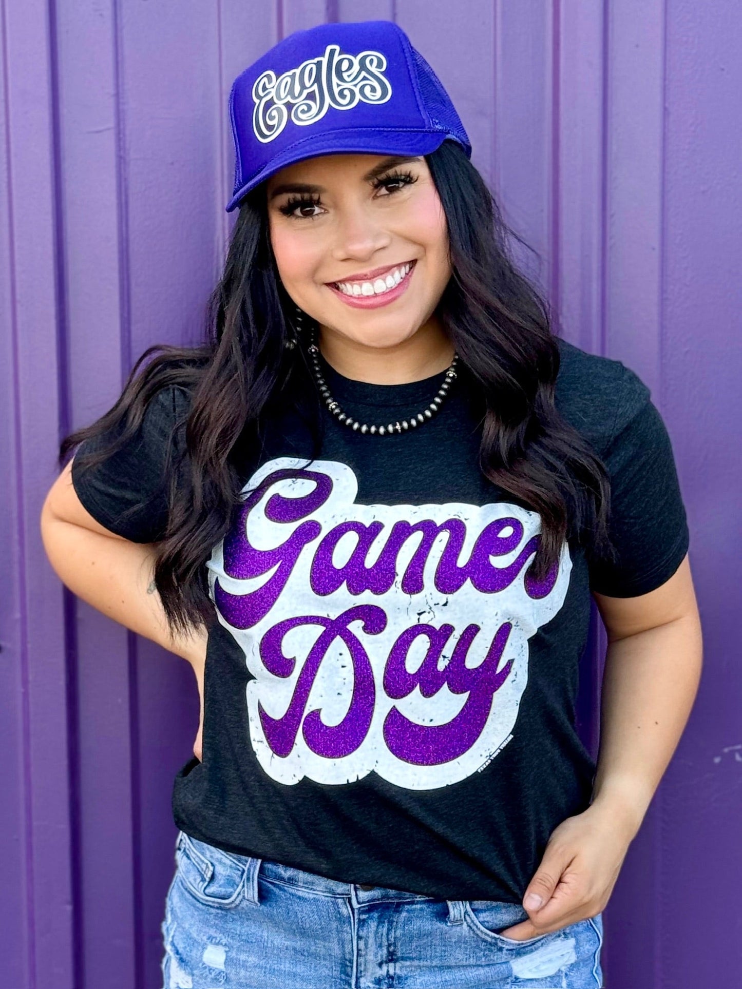 Sync Logic - Big Game Day Retro Glitter Tee