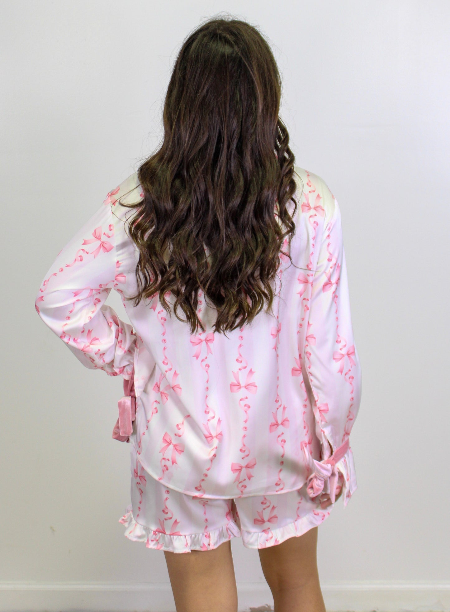 Pink Bows Ruffle Pajamas LT