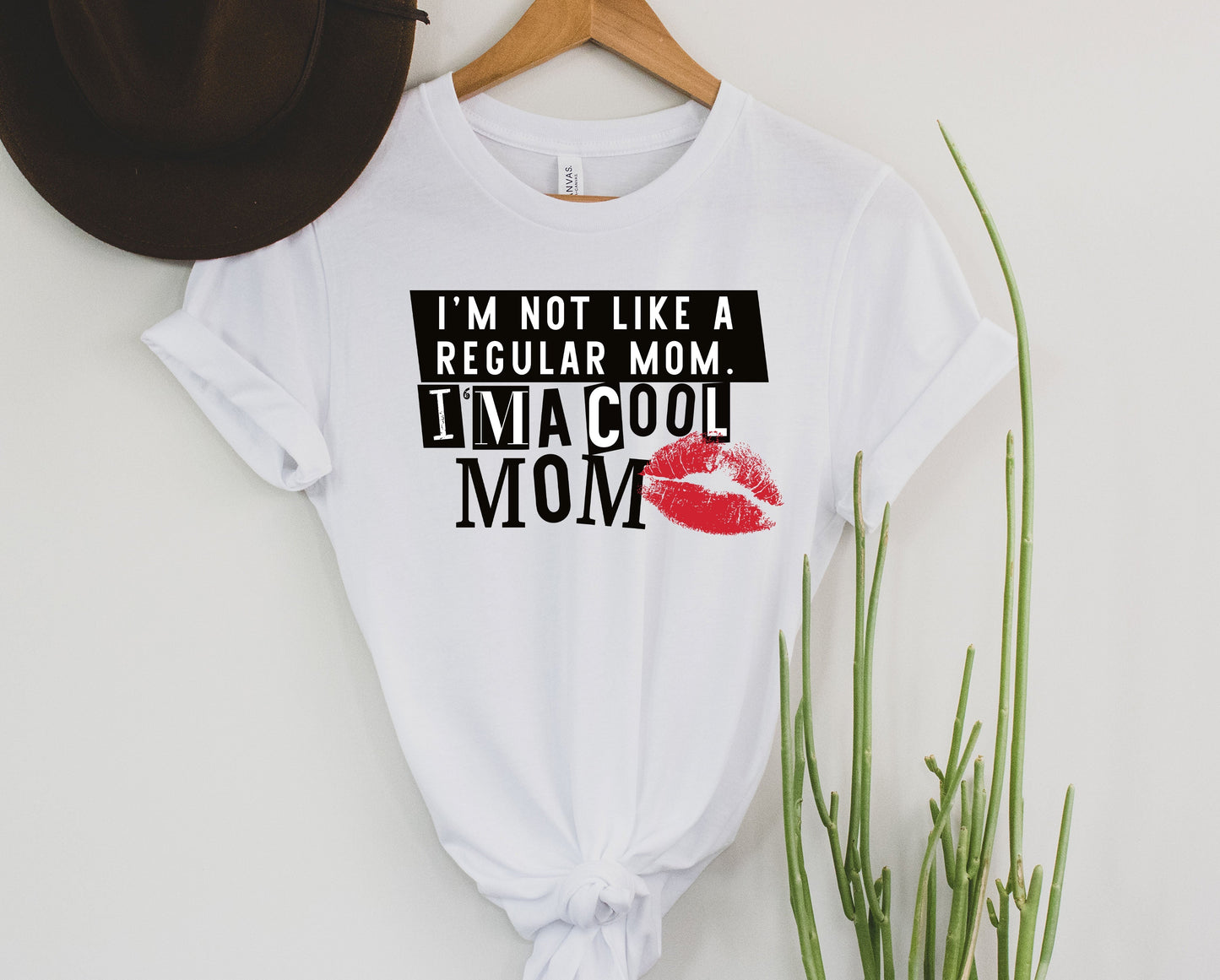 Wholesale I'm a Cool Mom Graphic Tee - Heather Grey