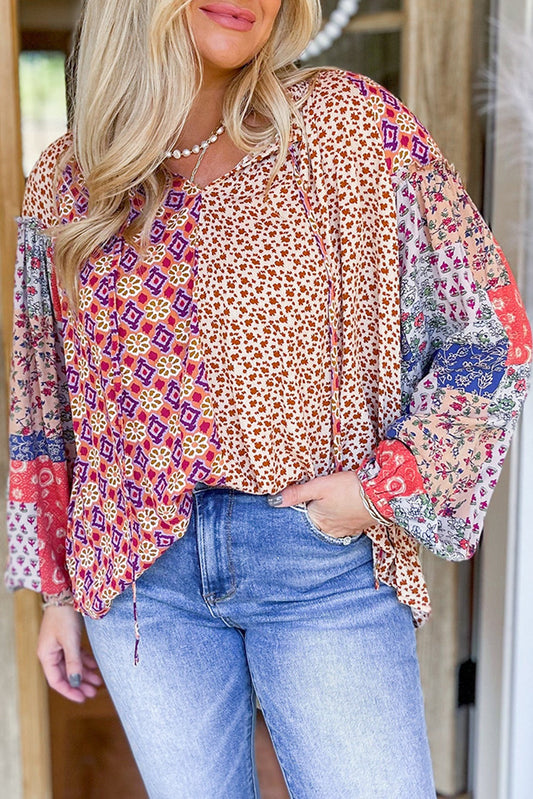 Patchwork Floral Blouse RTS