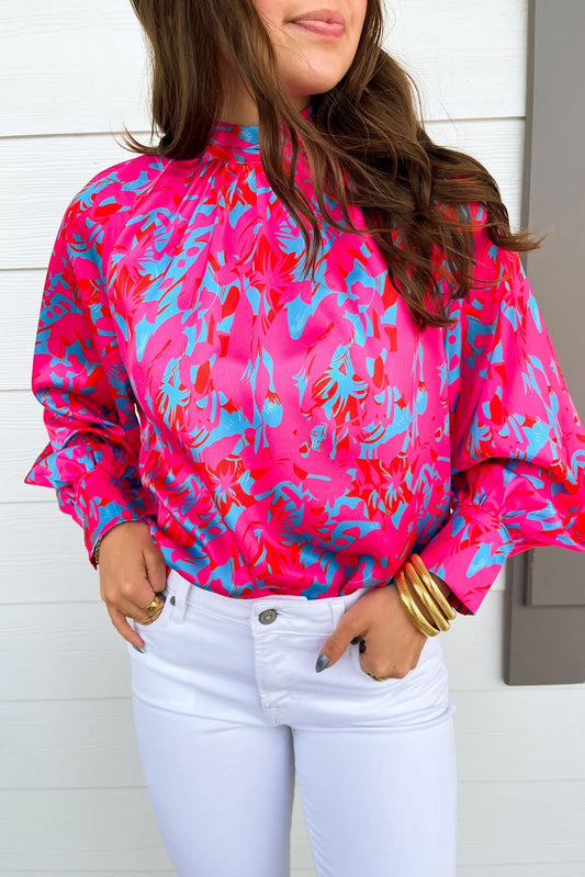 Pink Abstract Blouse RTS