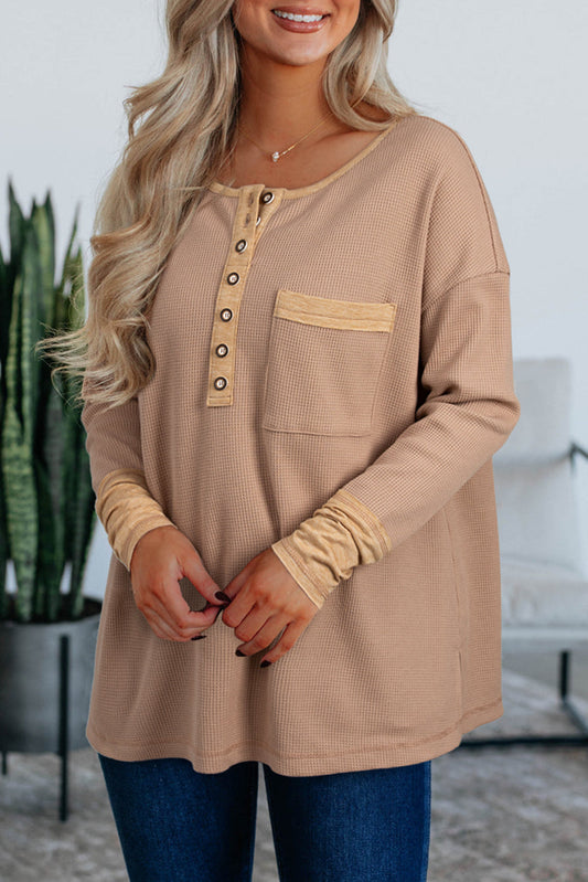 Waffle Henley Top LT
