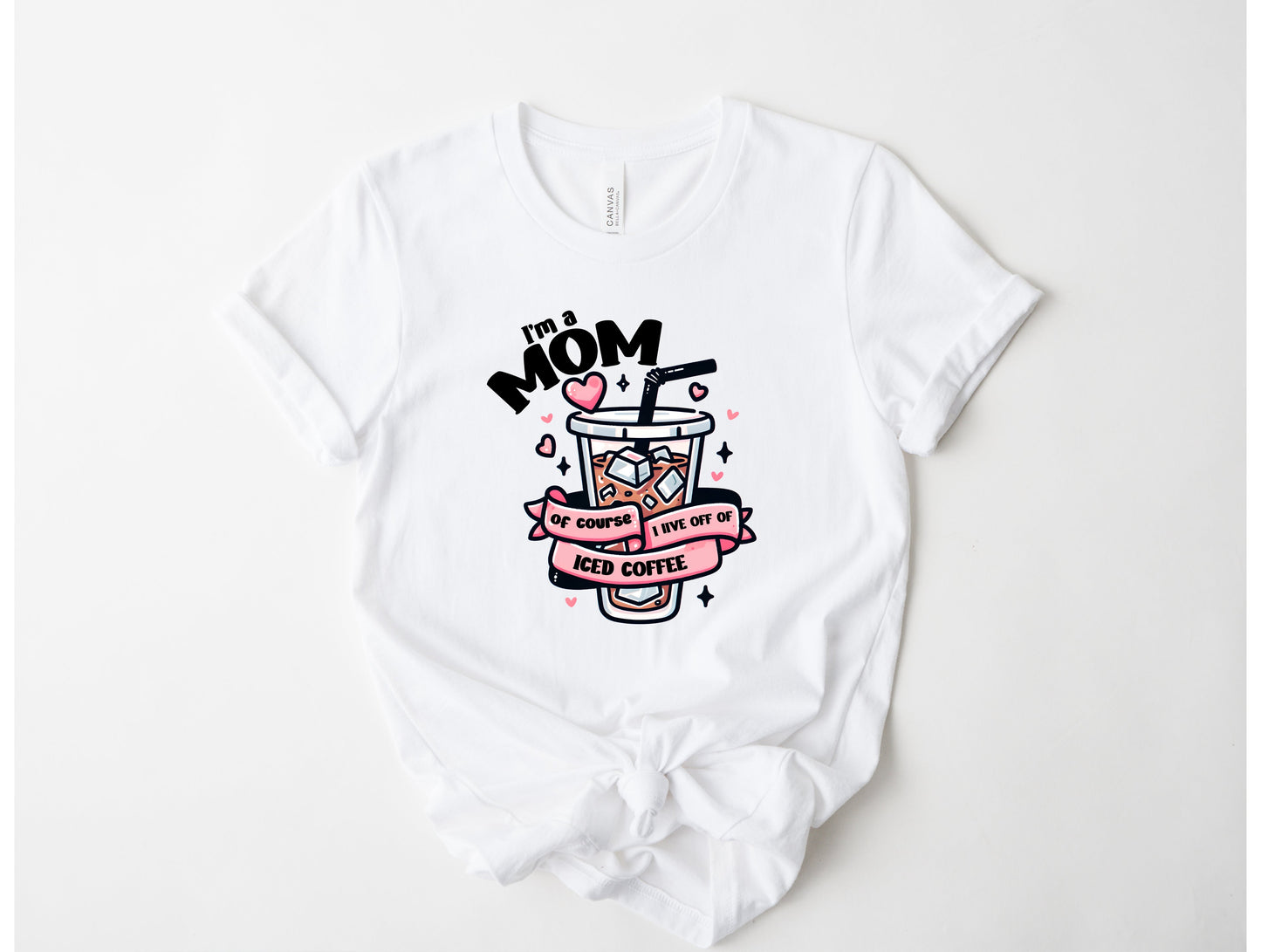 Wholesale Live off of Iced Coffee Graphic Tee - Ash Tee