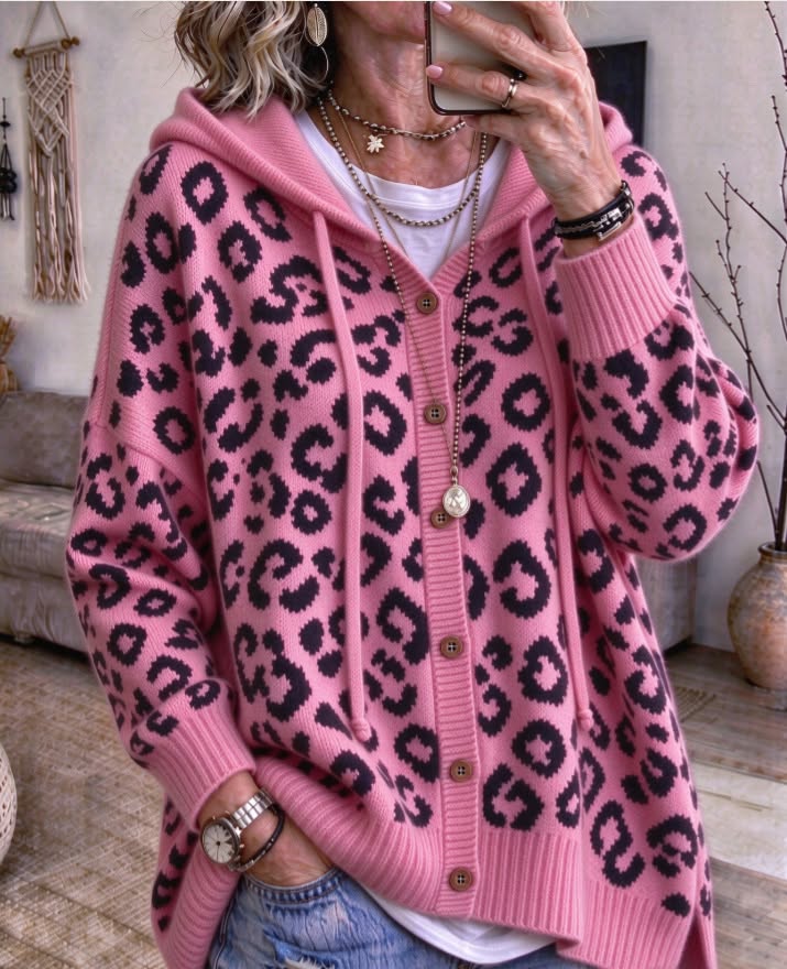 PREORDER: Leopard Hooded Cardigan