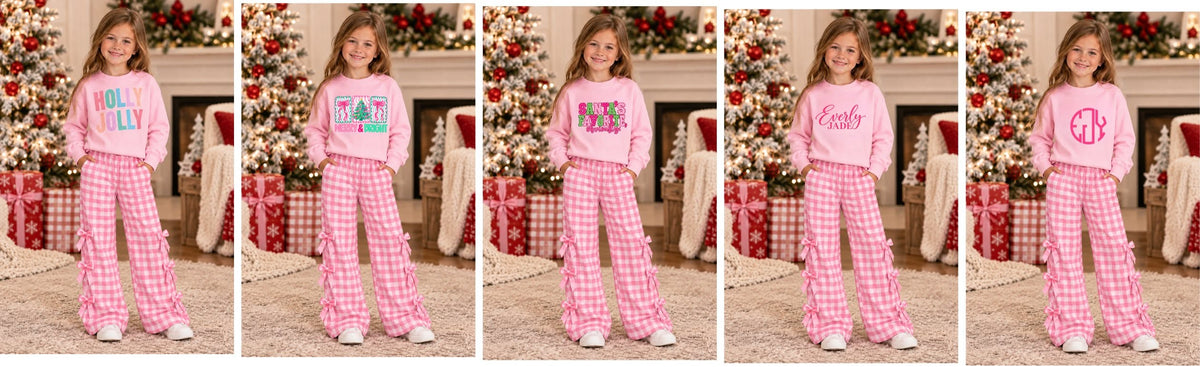 PREORDER-The Exclusive Holiday Custom Crewneck Bow Set