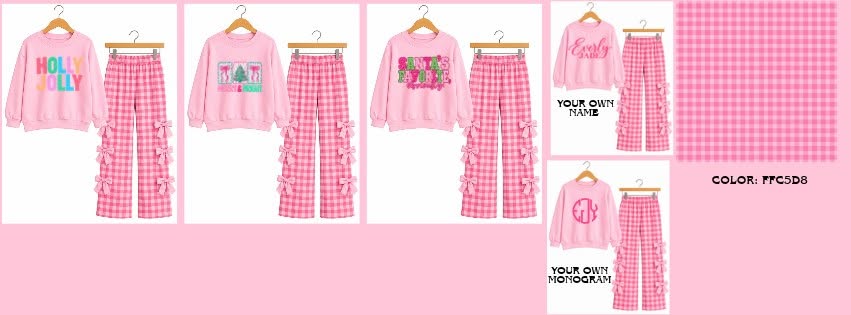 PREORDER-The Exclusive Holiday Custom Crewneck Bow Set