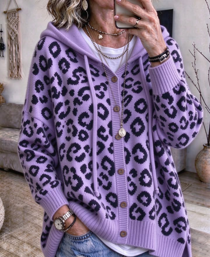 PREORDER: Leopard Hooded Cardigan