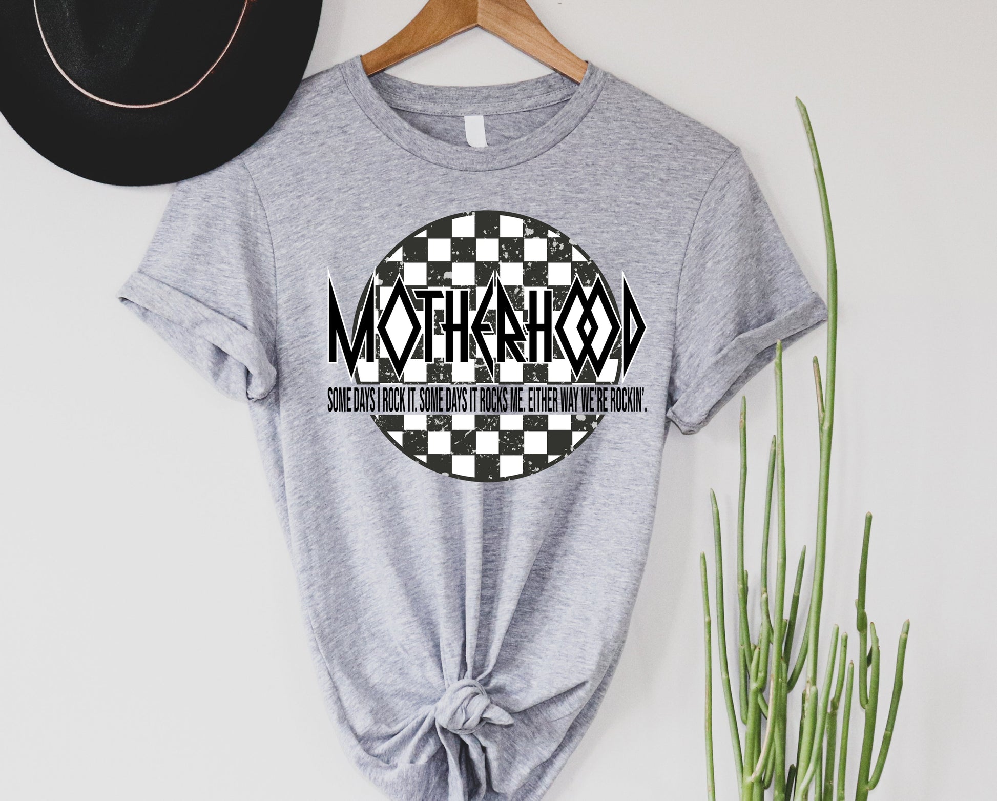 Wholesale Rockin' Motherhood Graphic Tee - White