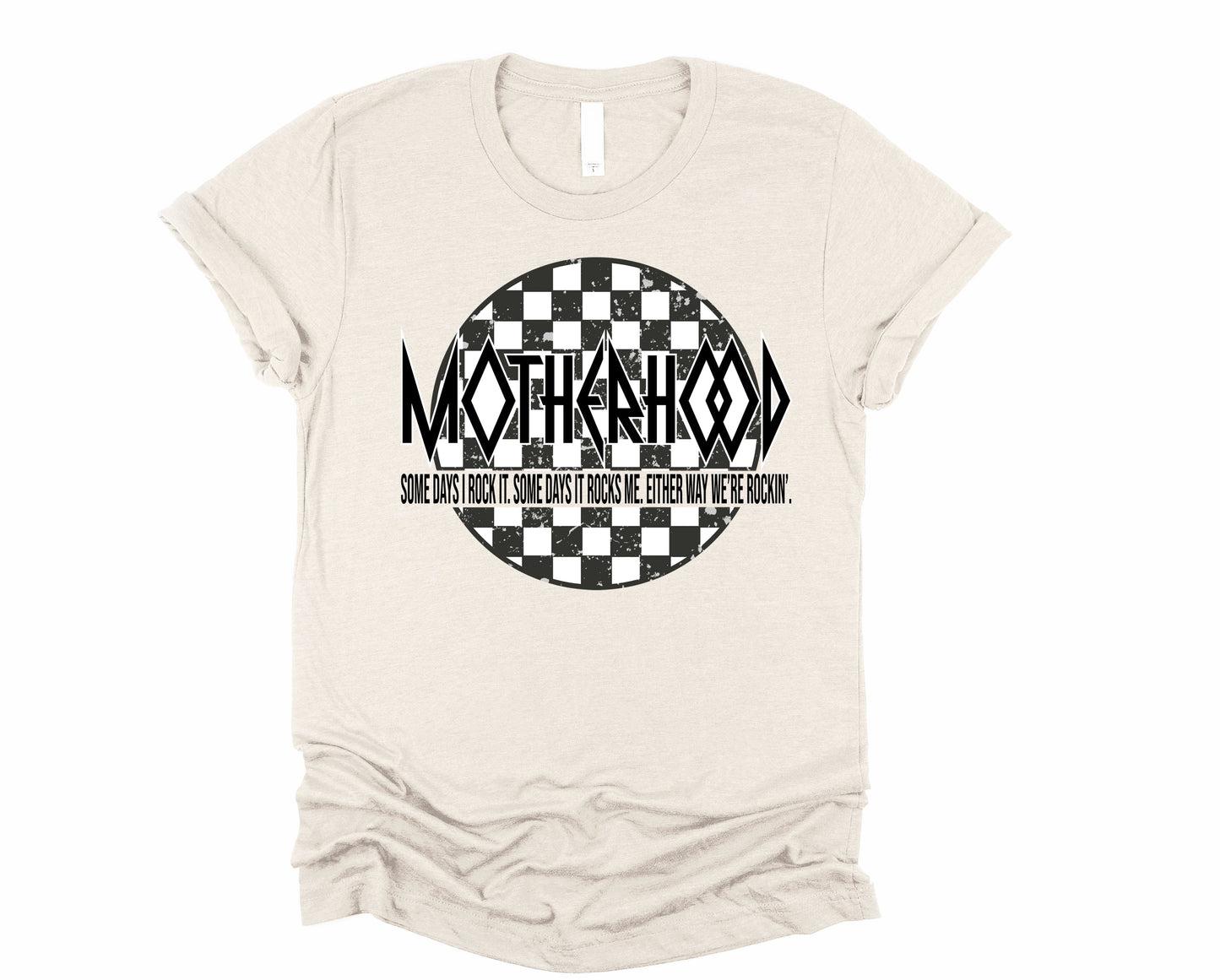 Wholesale Rockin' Motherhood Graphic Tee - Heather Sand