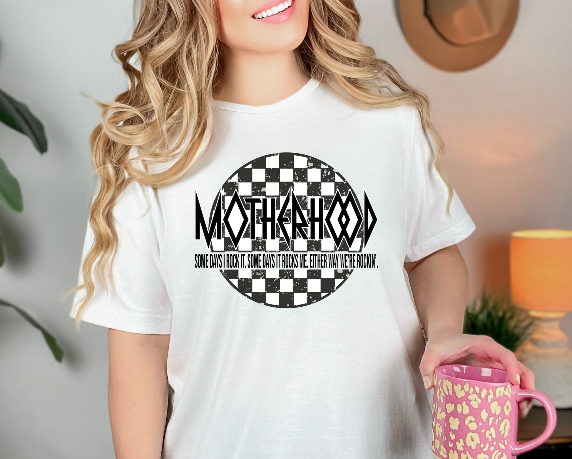 Wholesale Rockin' Motherhood Graphic Tee - Heather Grey