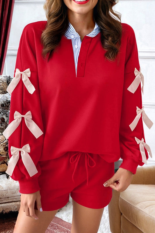 Red Satin Bow Set LT
