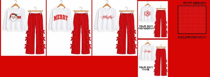 PREORDER-The Exclusive Holiday Custom Crewneck Bow Set