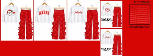 PREORDER-The Exclusive Holiday Custom Crewneck Bow Set