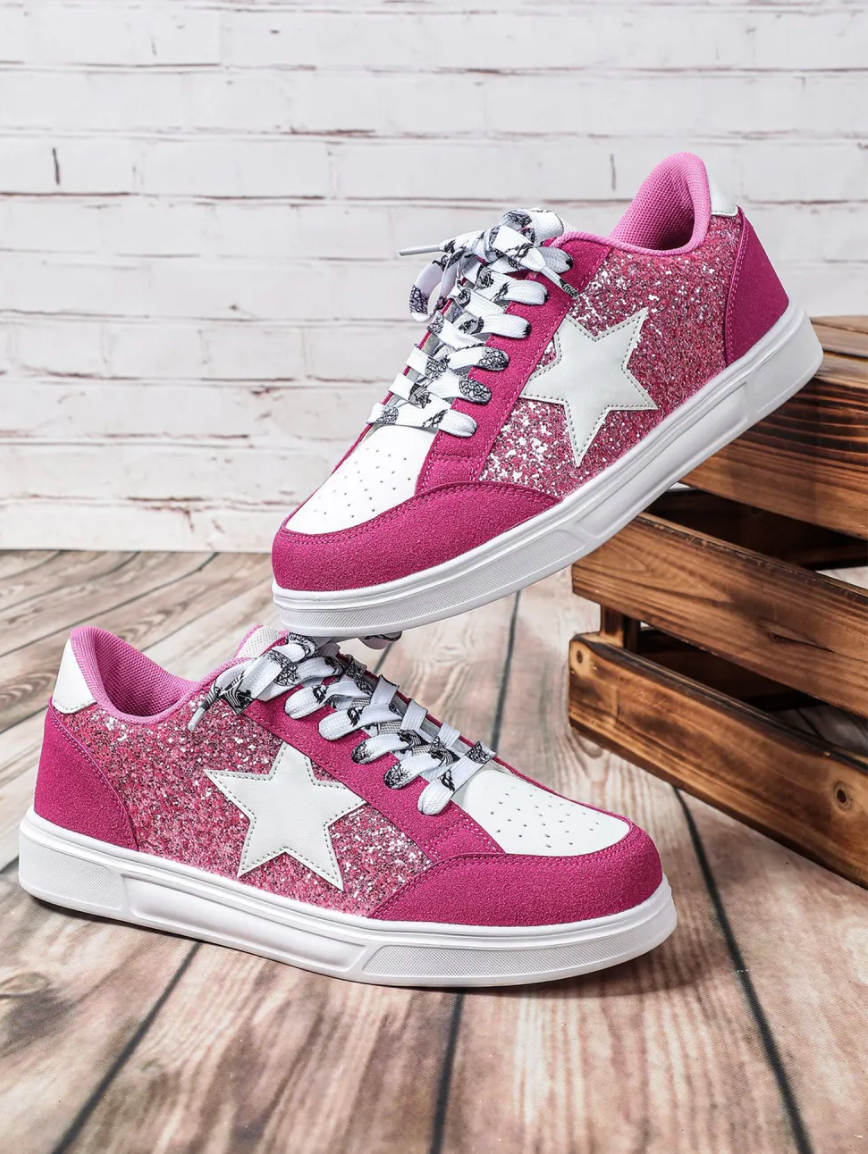 Glitter Star Sneakers **Multiple Colors** RTS