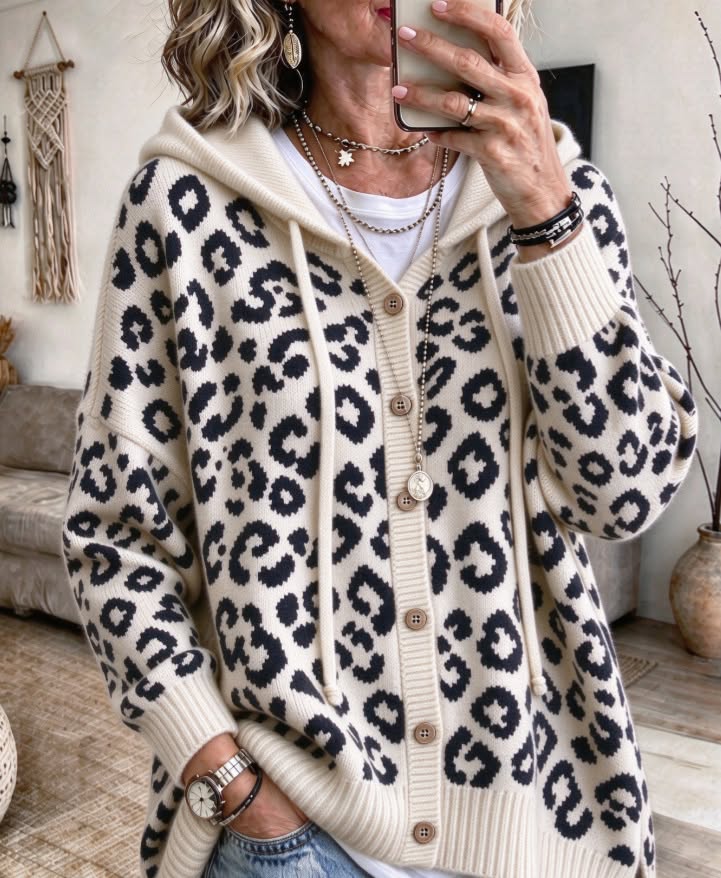 PREORDER: Leopard Hooded Cardigan