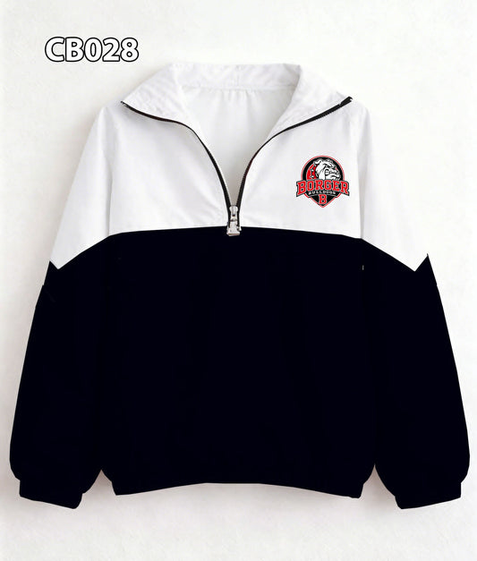 ADULT Black and White Bulldog Pullover