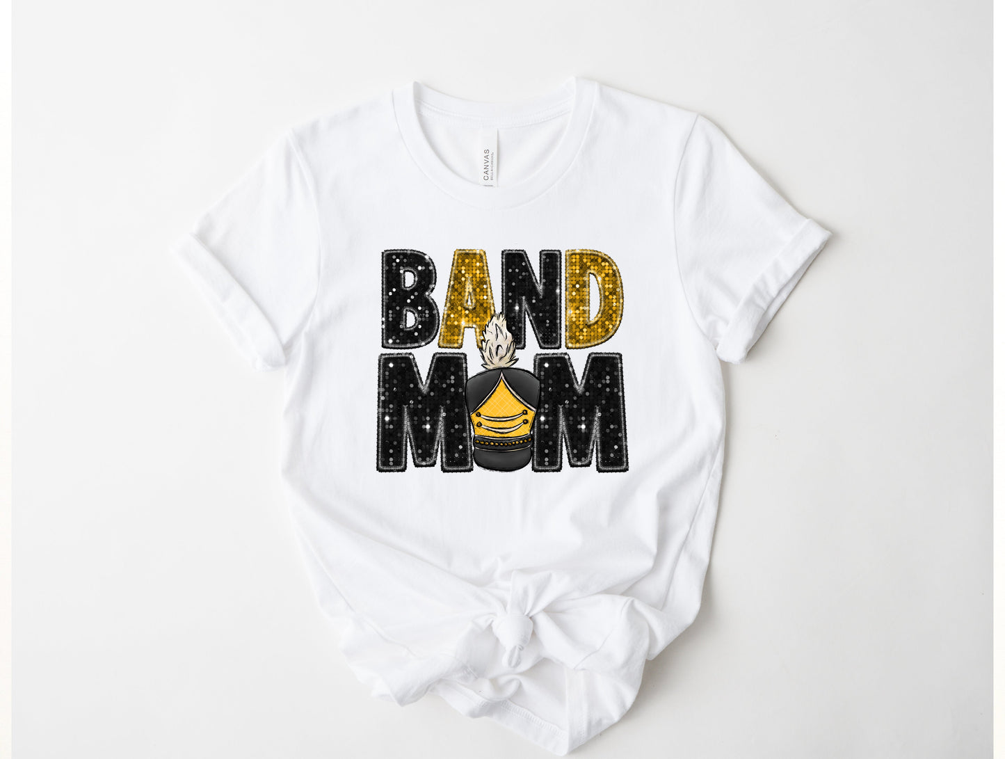Wholesale Band Mom Bling Graphic Tee - Grey Sweatshirt