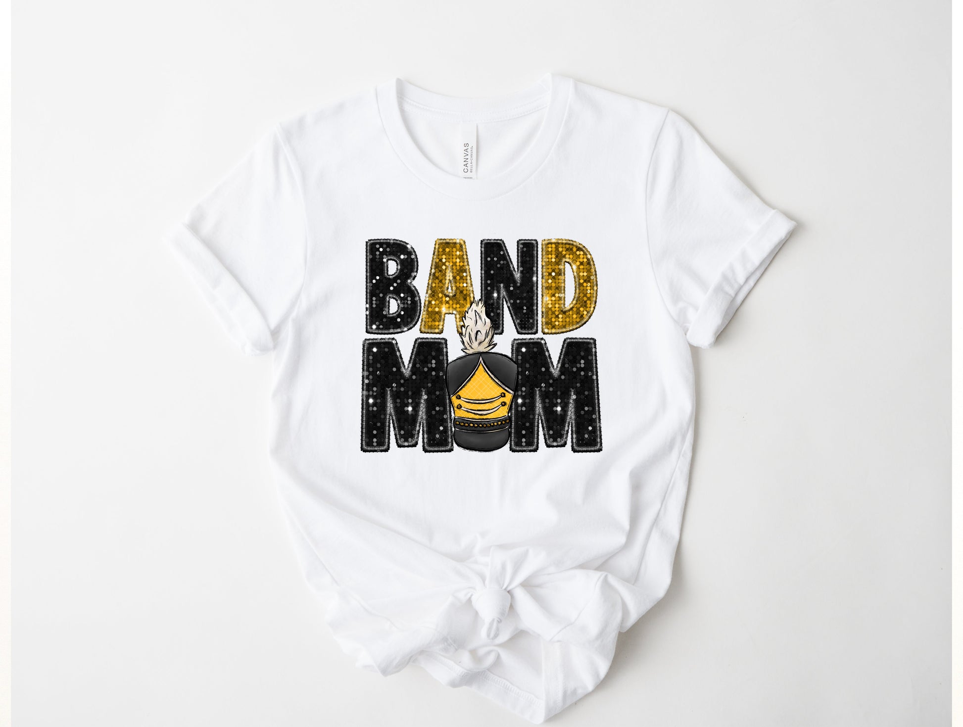 Wholesale Band Mom Bling Graphic Tee - Grey Sweatshirt