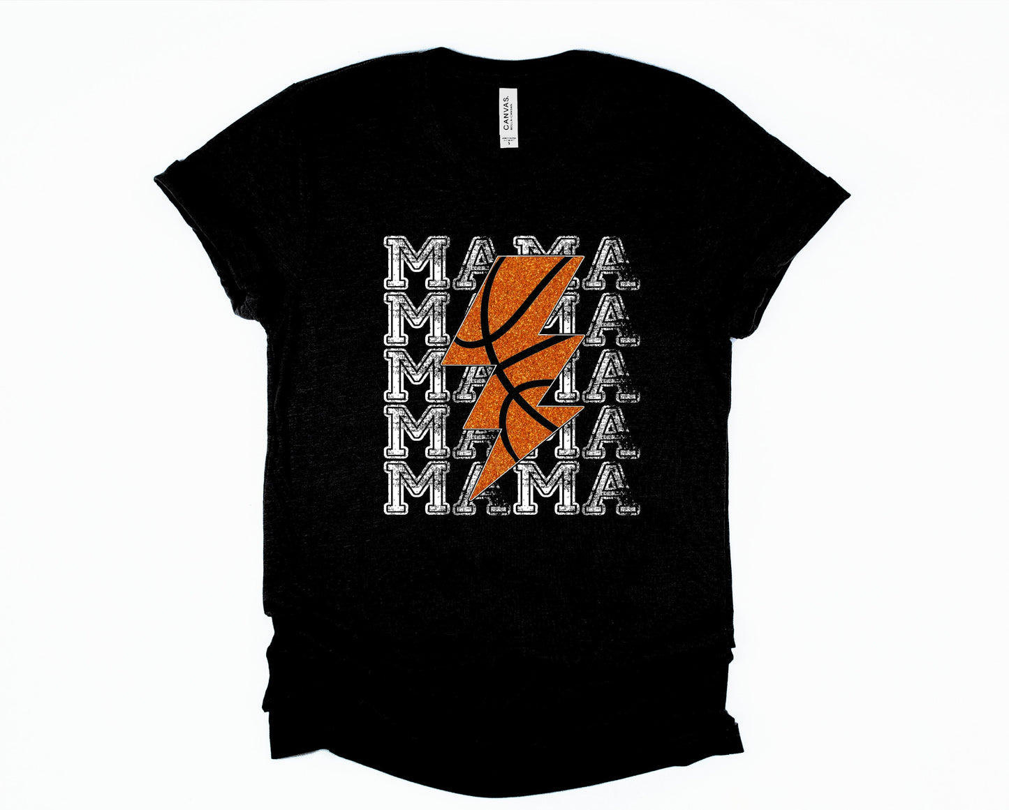 Wholesale Basketball Mama Graphic Tee - Black