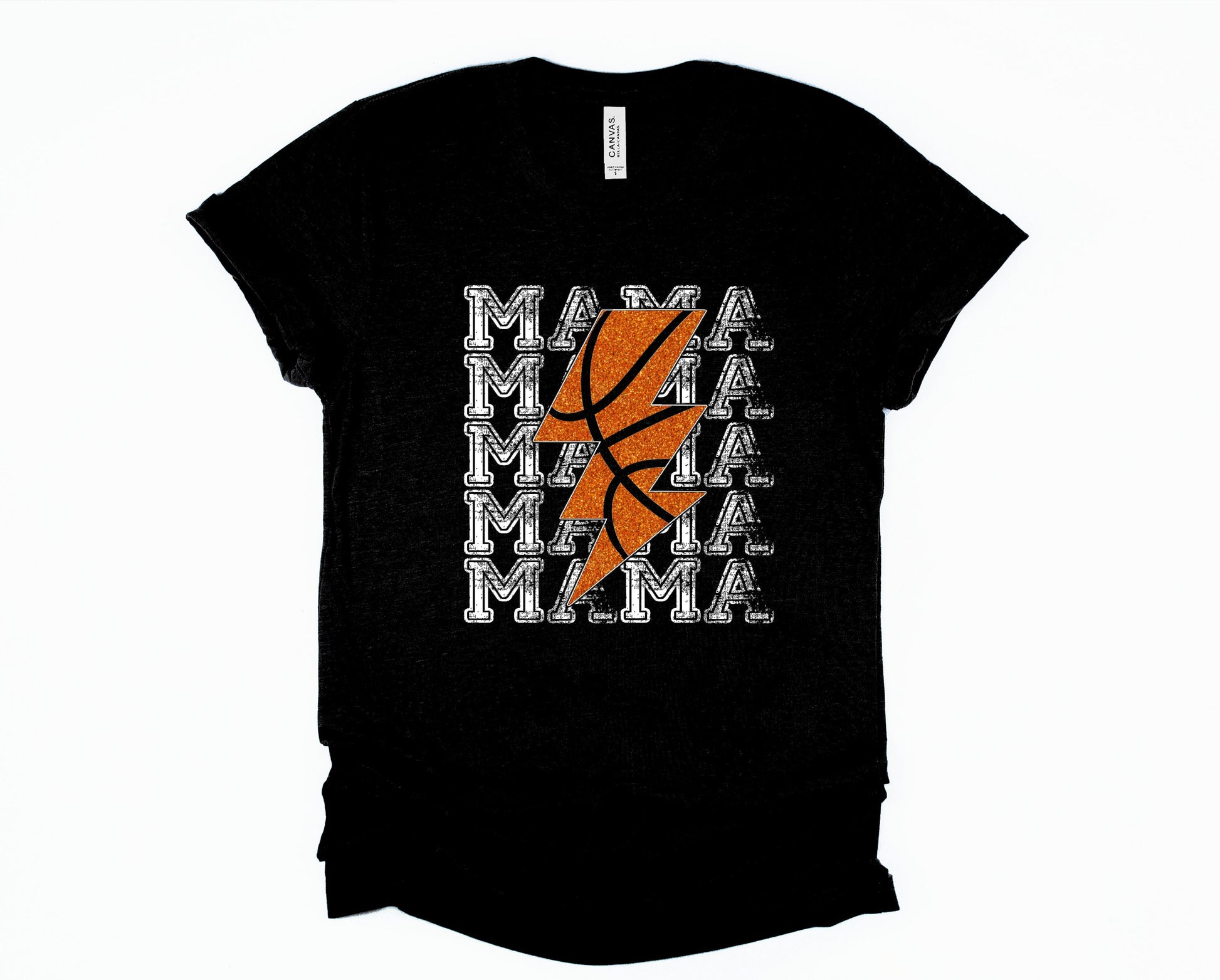 Wholesale Basketball Mama Graphic Tee - Black