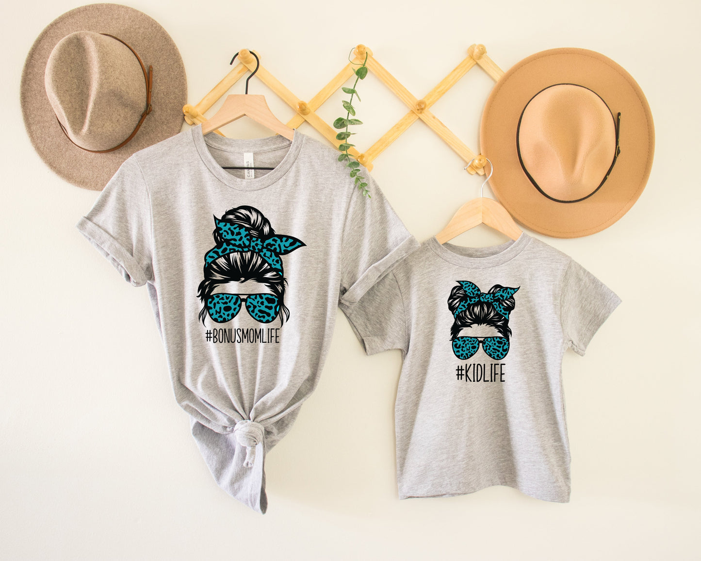 Wholesale MOMMY & ME: #Bonusmomlife #Kidlife - Heathered Grey