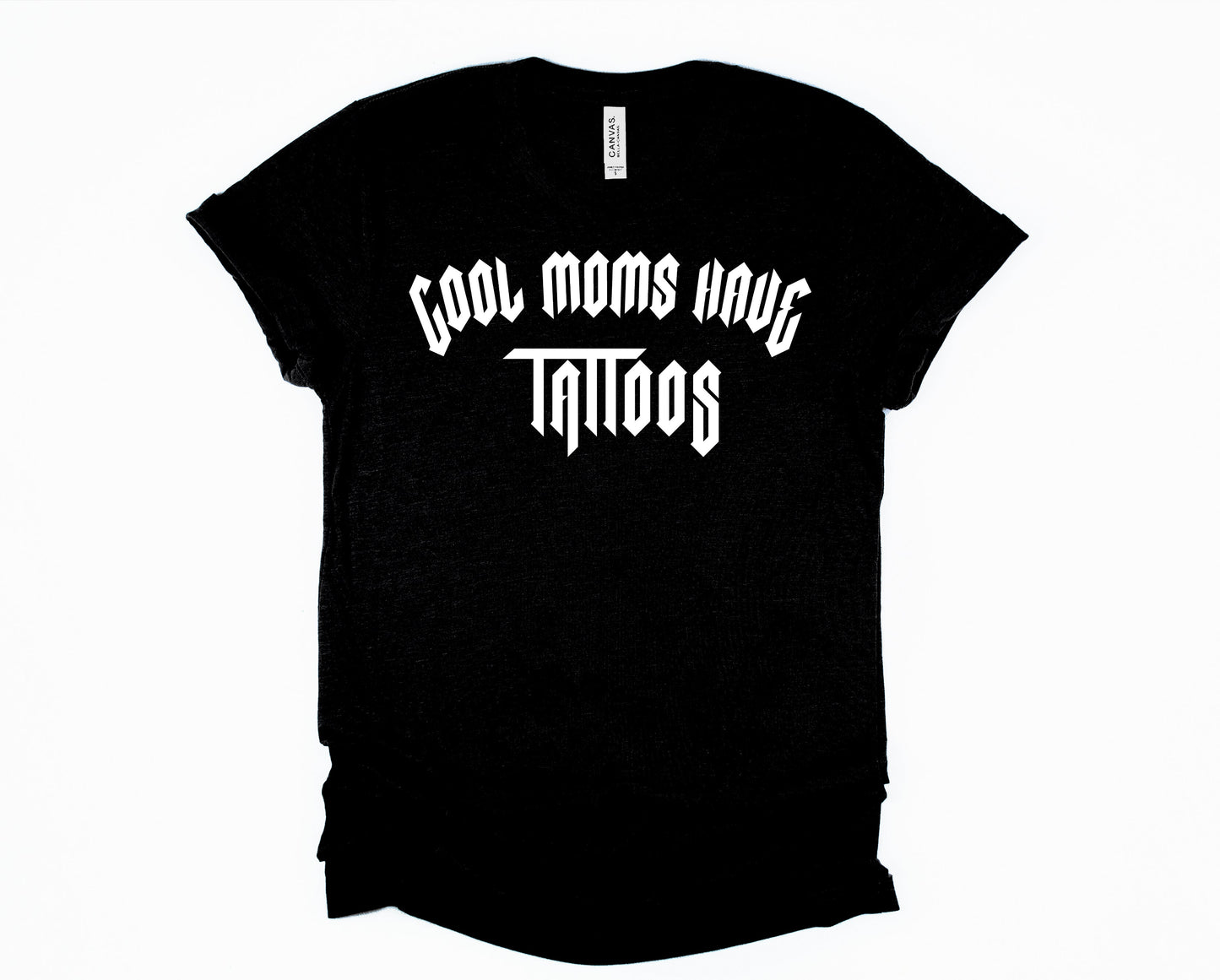 Wholesale Cool Moms Have Tattoos Graphic Tee - Black