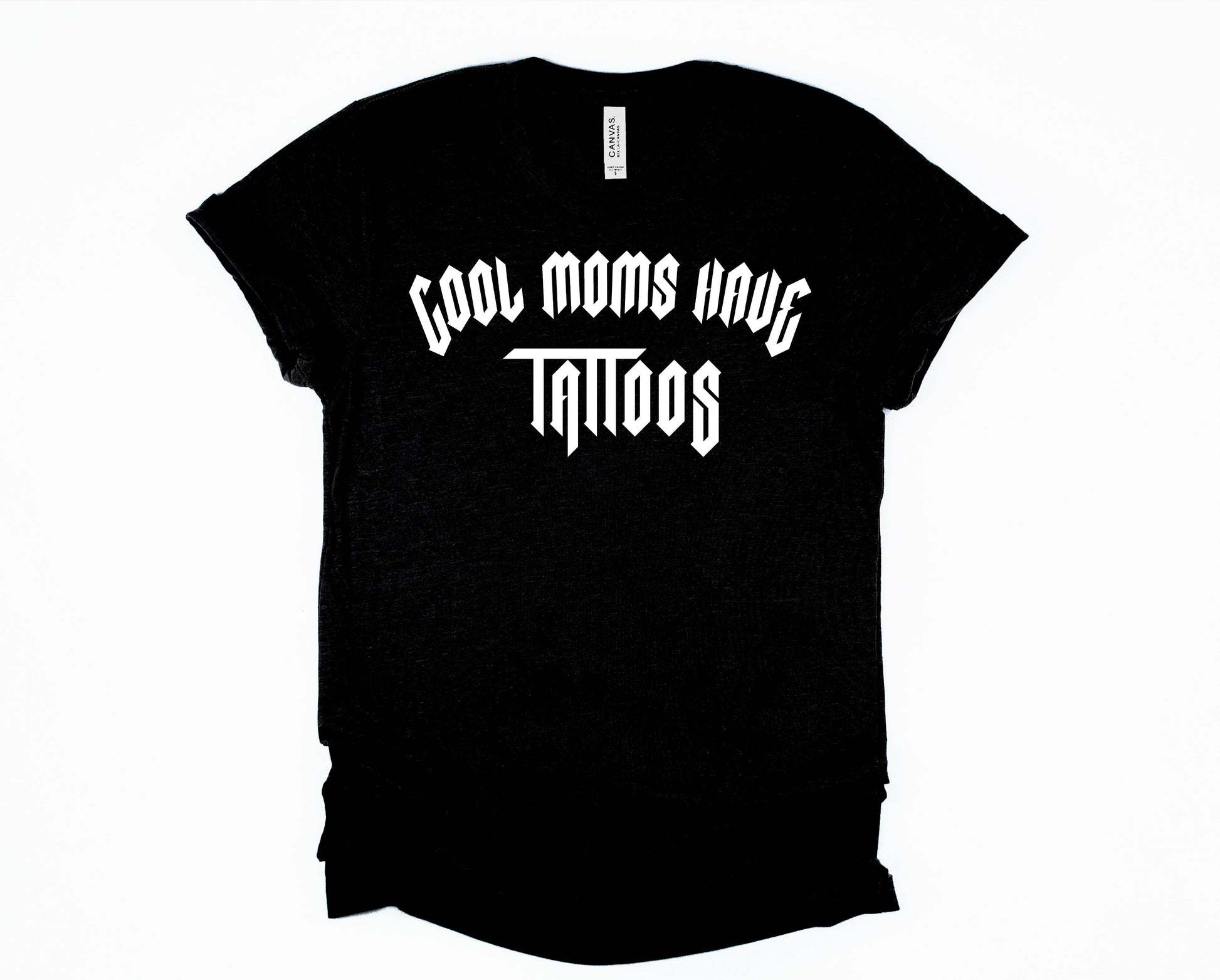 Wholesale Cool Moms Have Tattoos Graphic Tee - Black