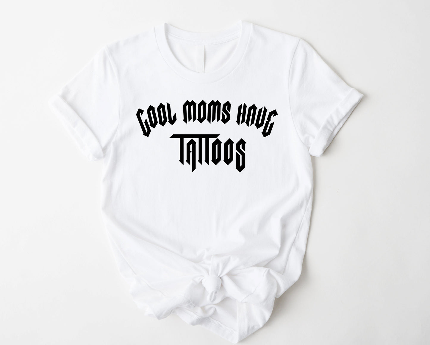 Wholesale Cool Moms Have Tattoos Graphic Tee - White