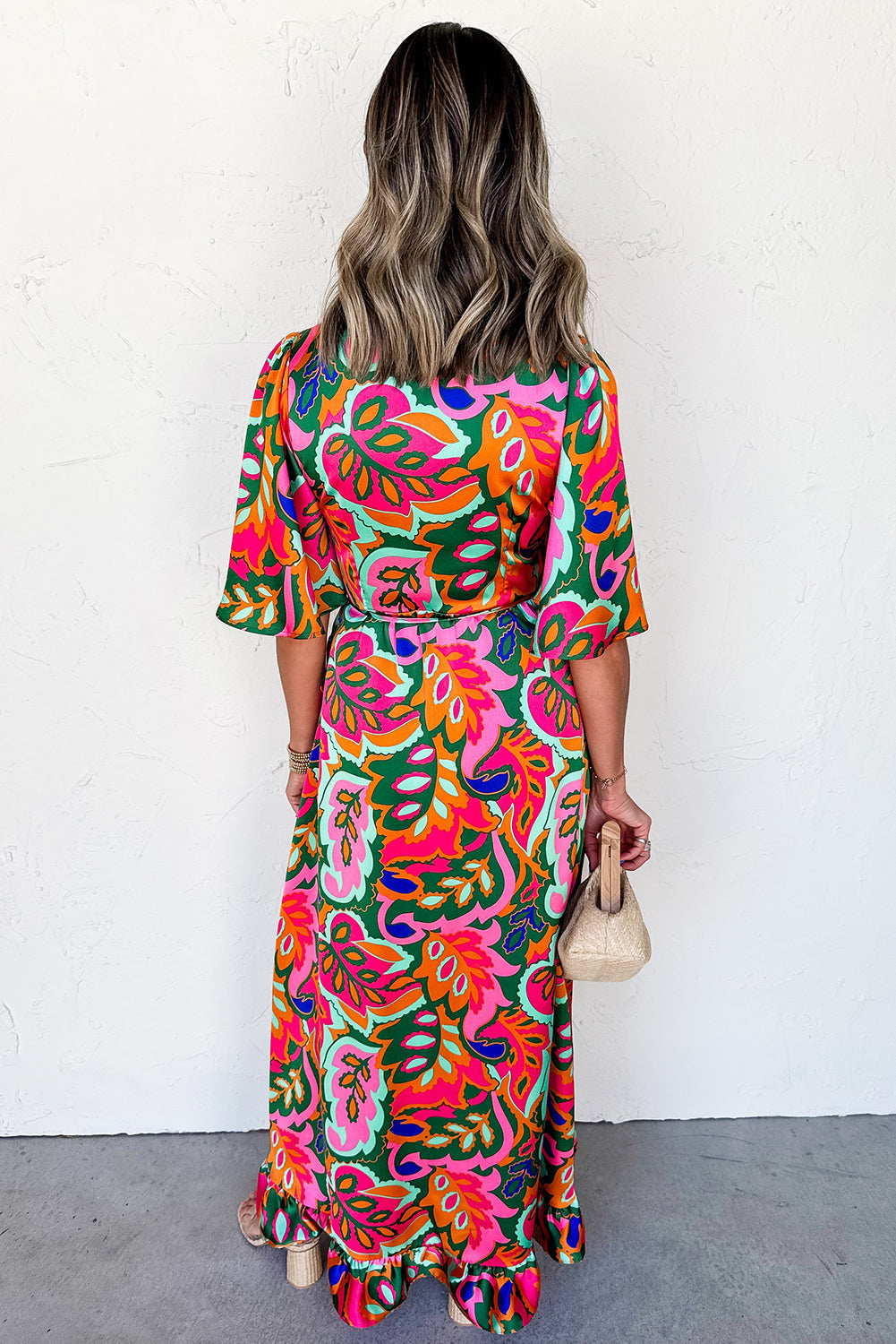 Summer Print Asymmetrical Slit Maxi RTS