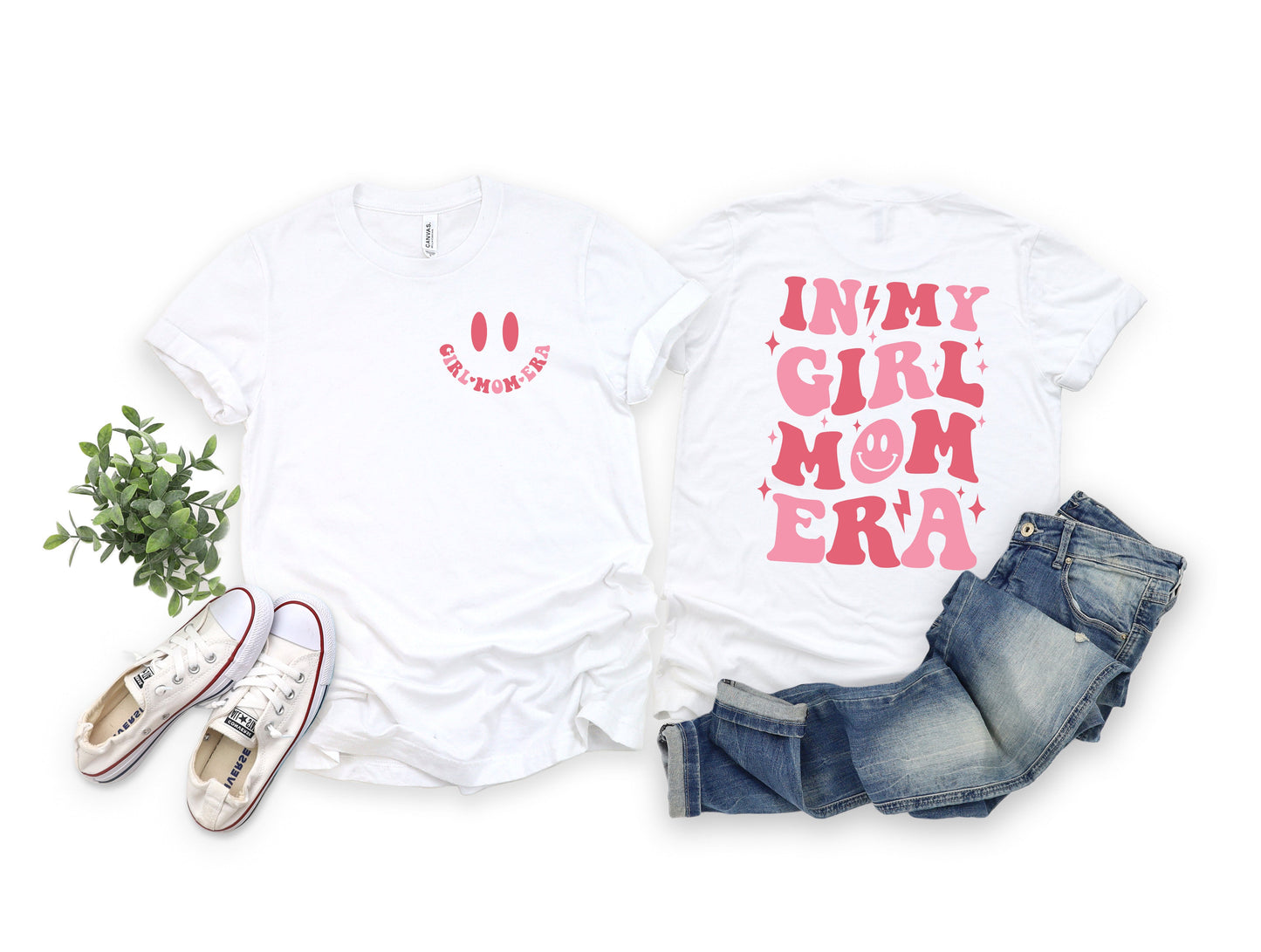 Wholesale Girl Mom Era Graphic Tee - Black Tee