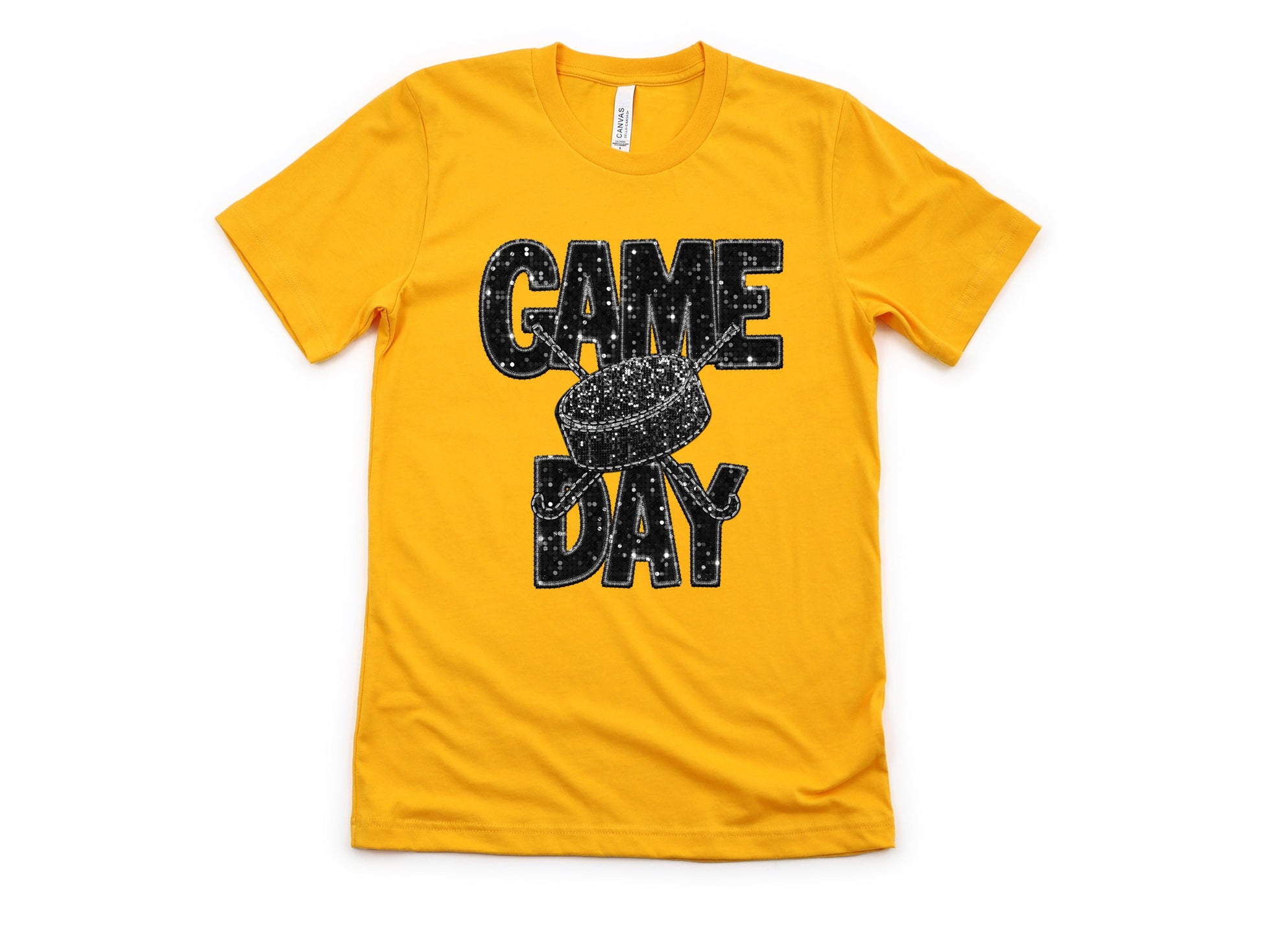 Wholesale Hockey Bling Graphic Tee - White Tee