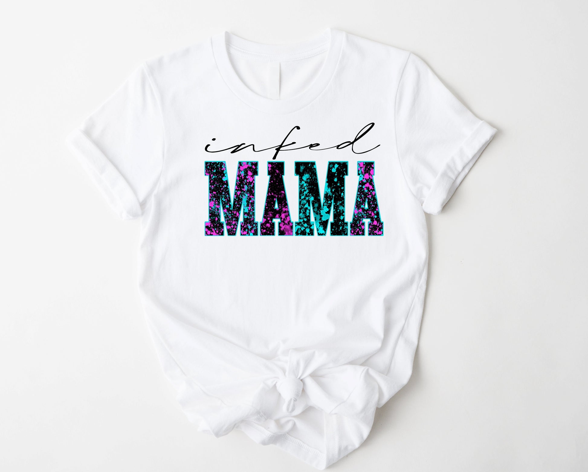 Wholesale Inked Mama Graphic Tee - White