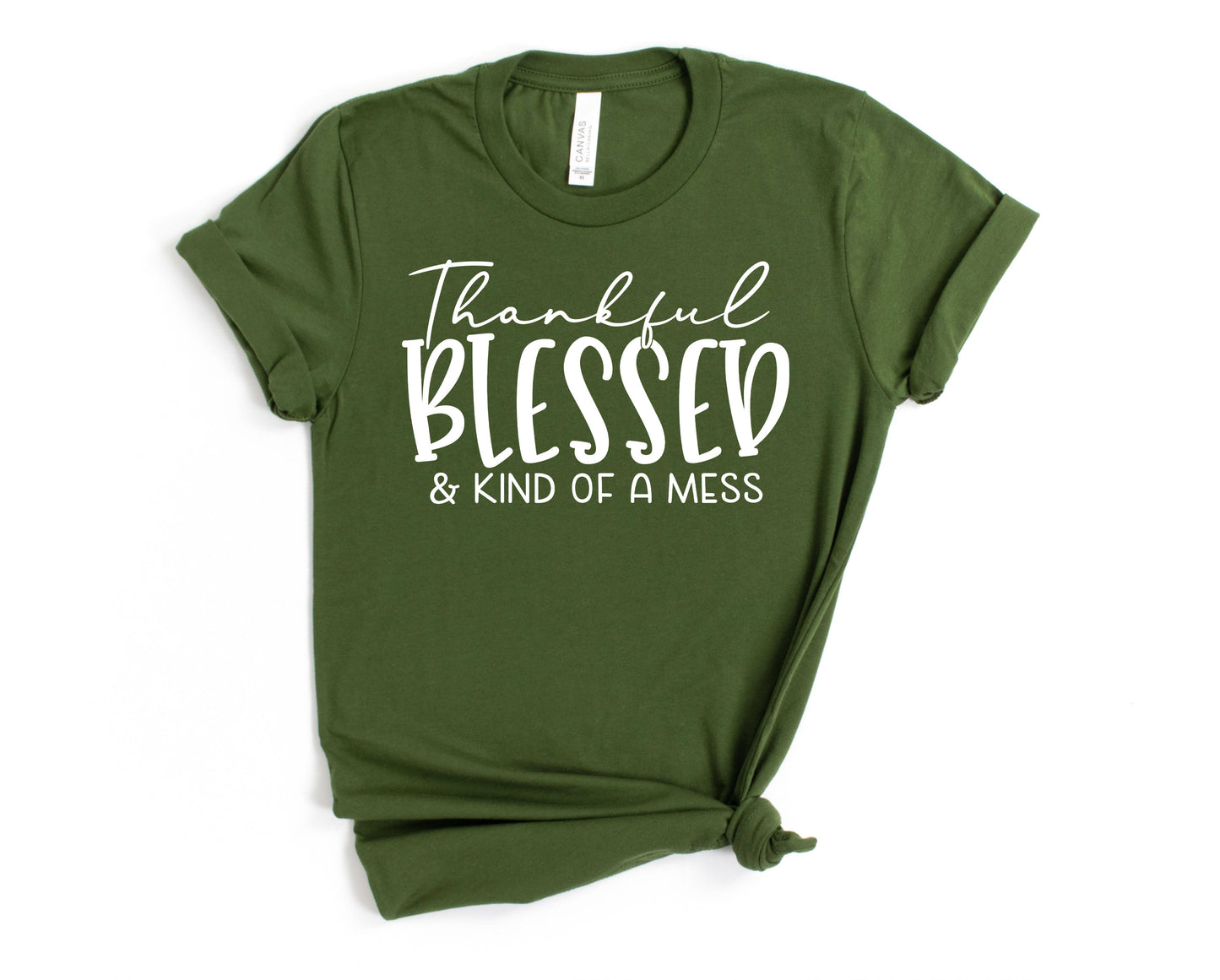 Wholesale Kind of a Mess Graphic Tee - Olive