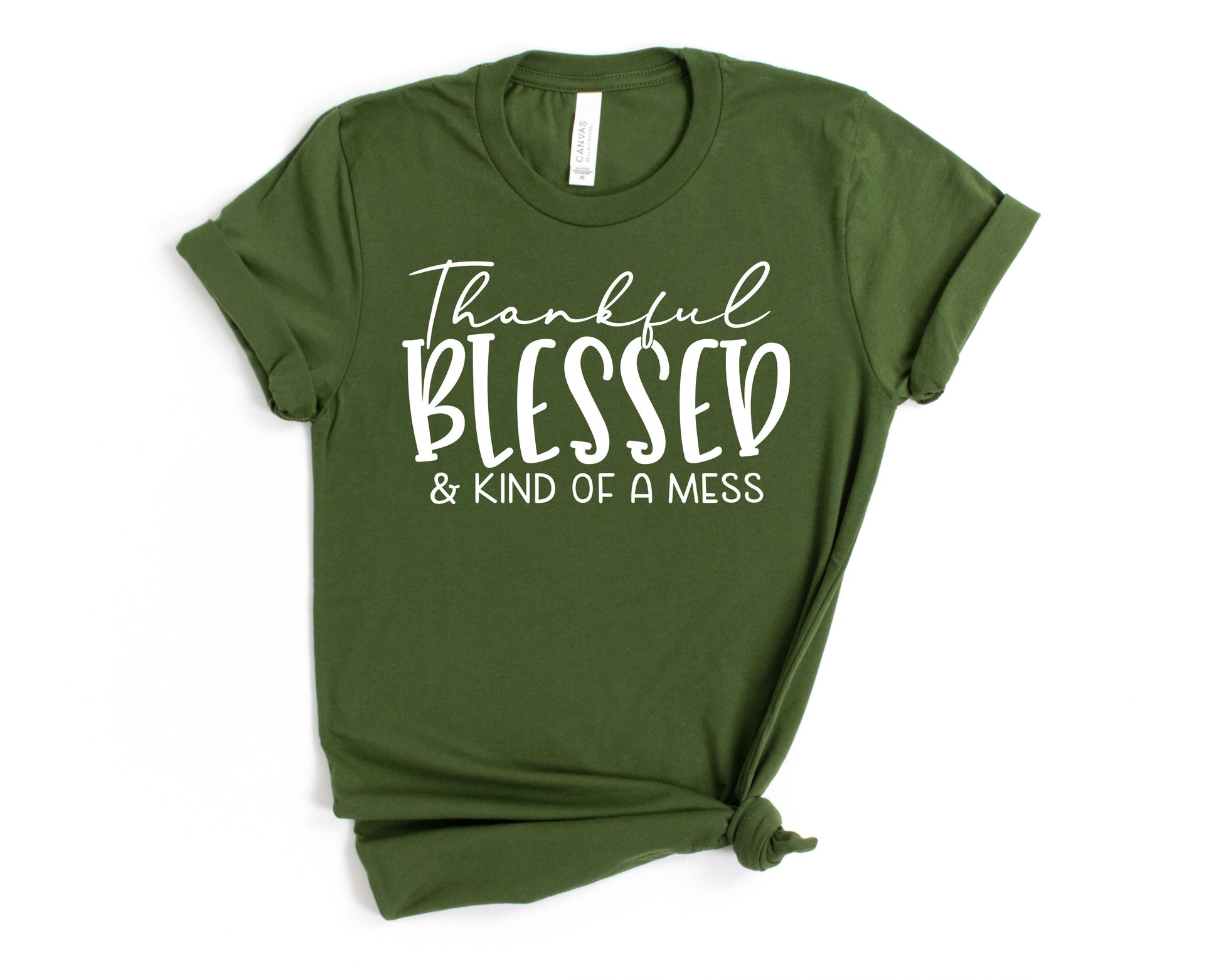 Wholesale Kind of a Mess Graphic Tee - Olive