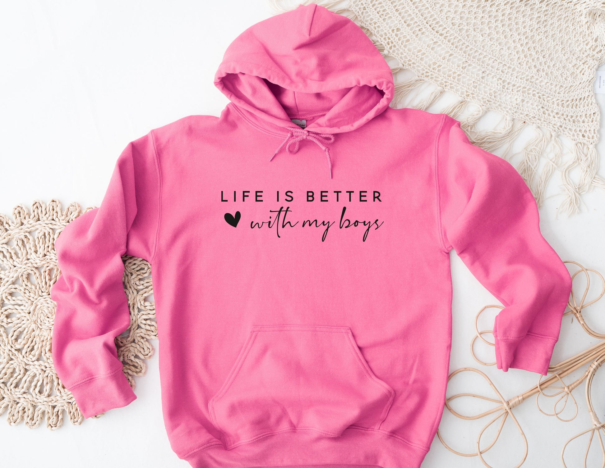 Wholesale Life is Better with My Boys Graphic Tee - Orchid