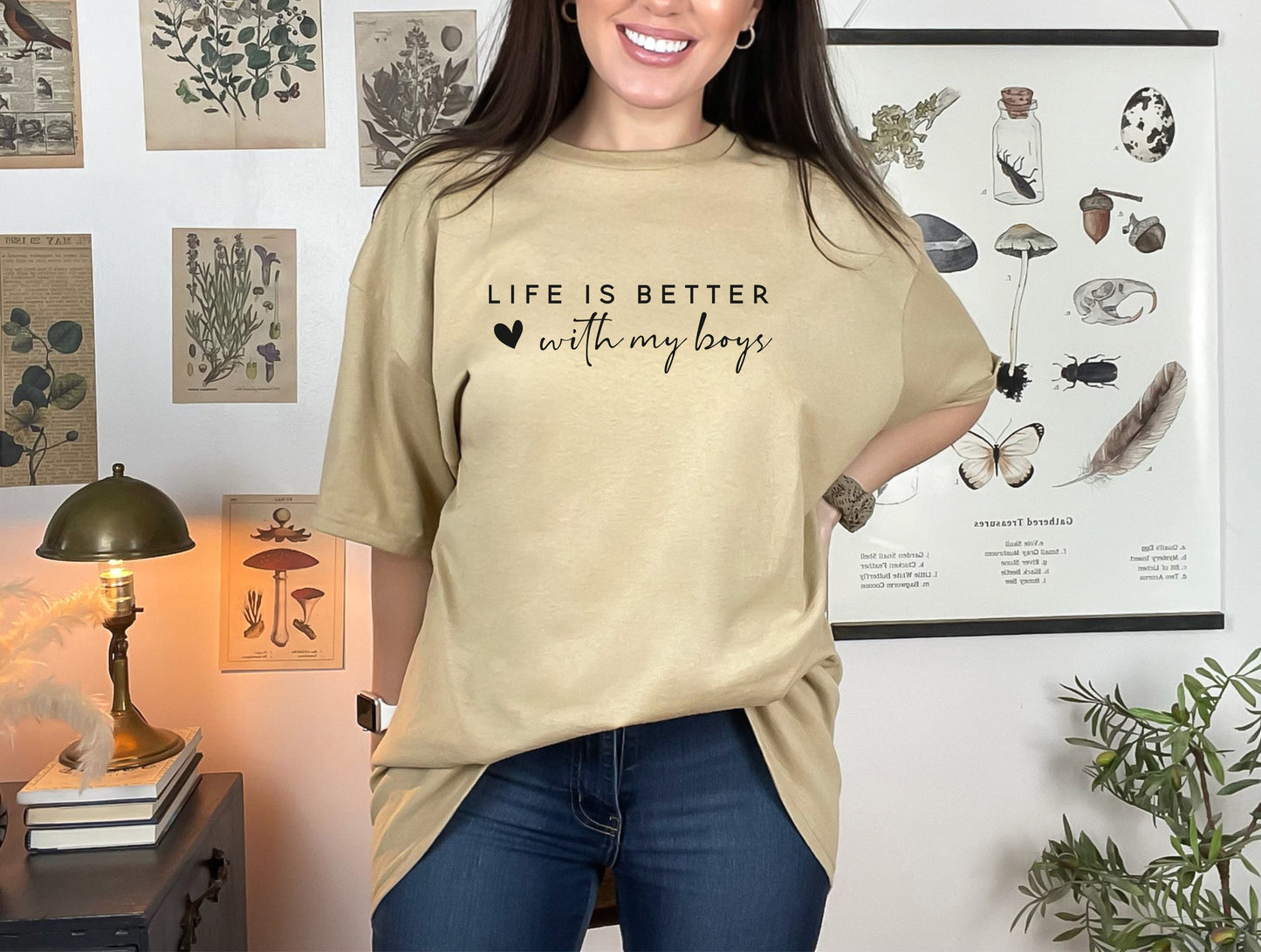 Wholesale Life is Better with My Boys Graphic Tee - Azalea