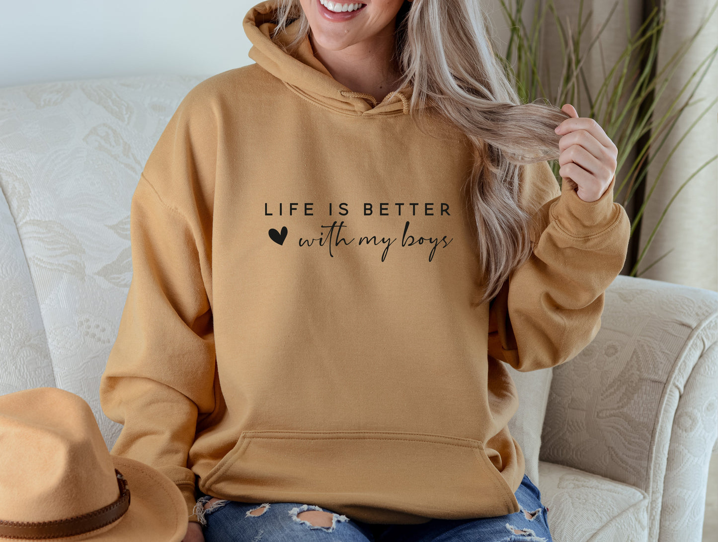Wholesale Life is Better with My Boys Graphic Tee - Azalea