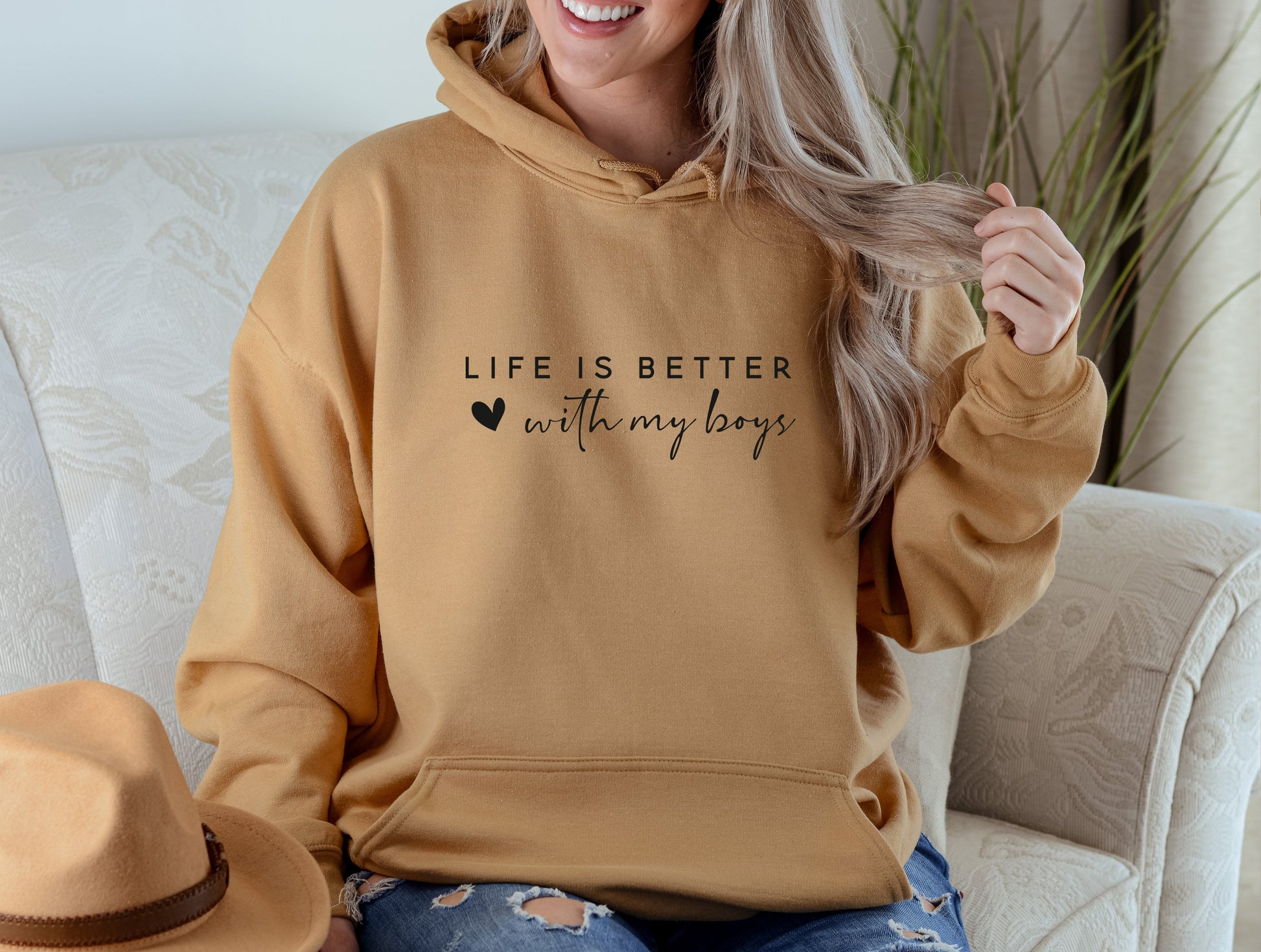 Wholesale Life is Better with My Boys Graphic Tee - Azalea