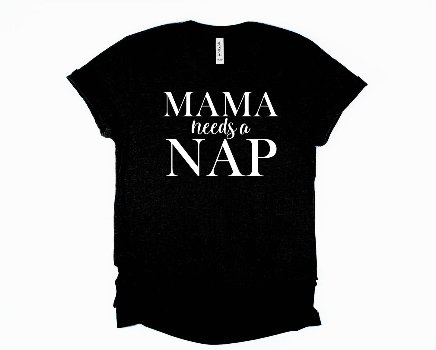 Wholesale Mama Needs a Nap Graphic Tee - Black