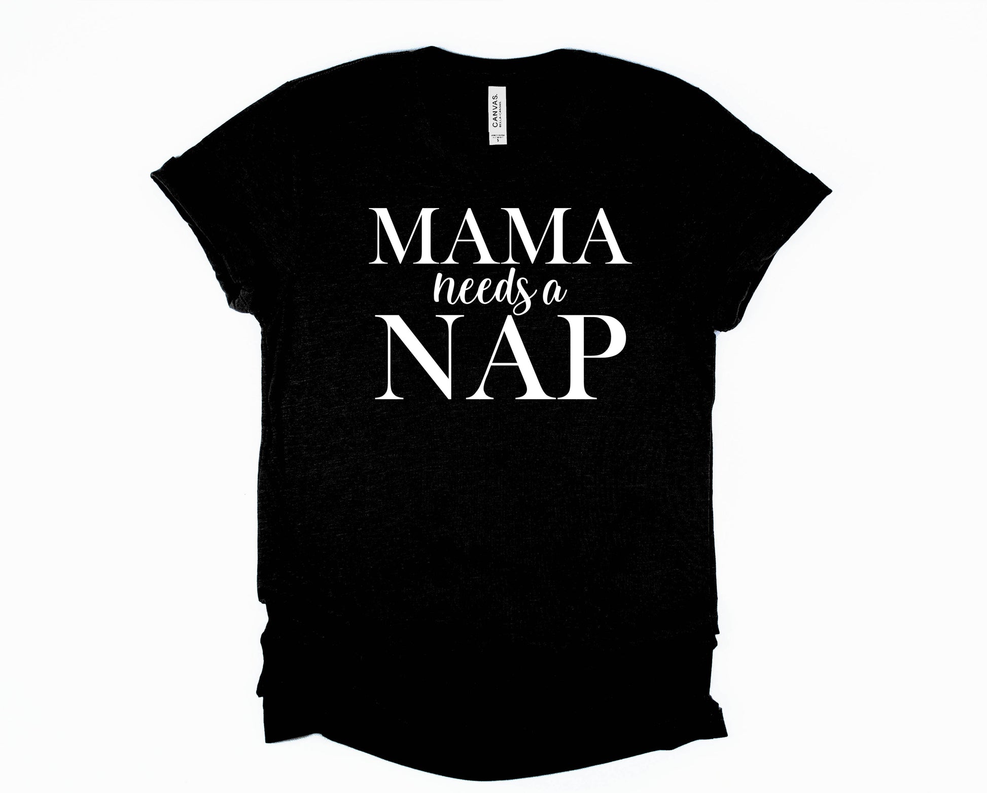 Wholesale Mama Needs a Nap Graphic Tee - Black
