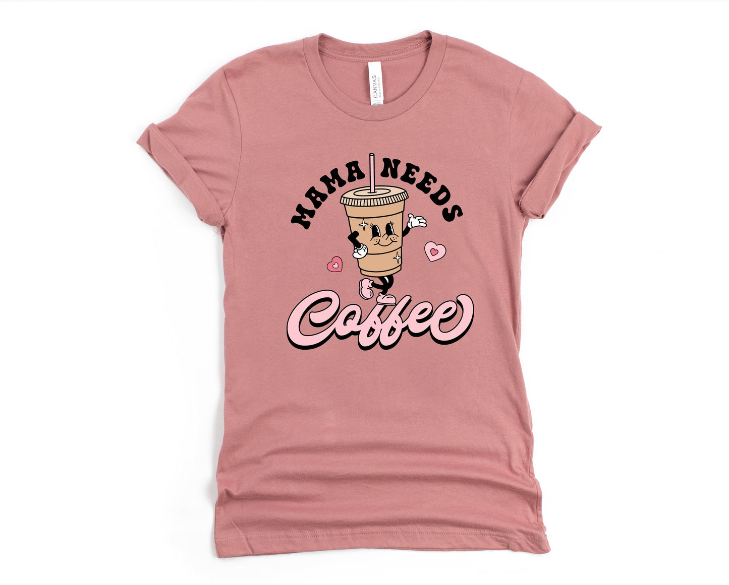 Wholesale Mama Needs Coffee Graphic Tee - Grey
